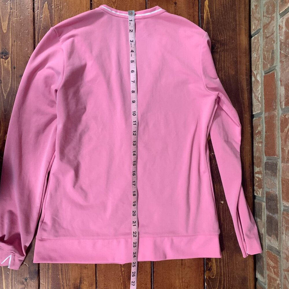 Adidas Golf Climalite Pink Women's Medium Button Front Brushed Cardigan EUC - Picture 8 of 11